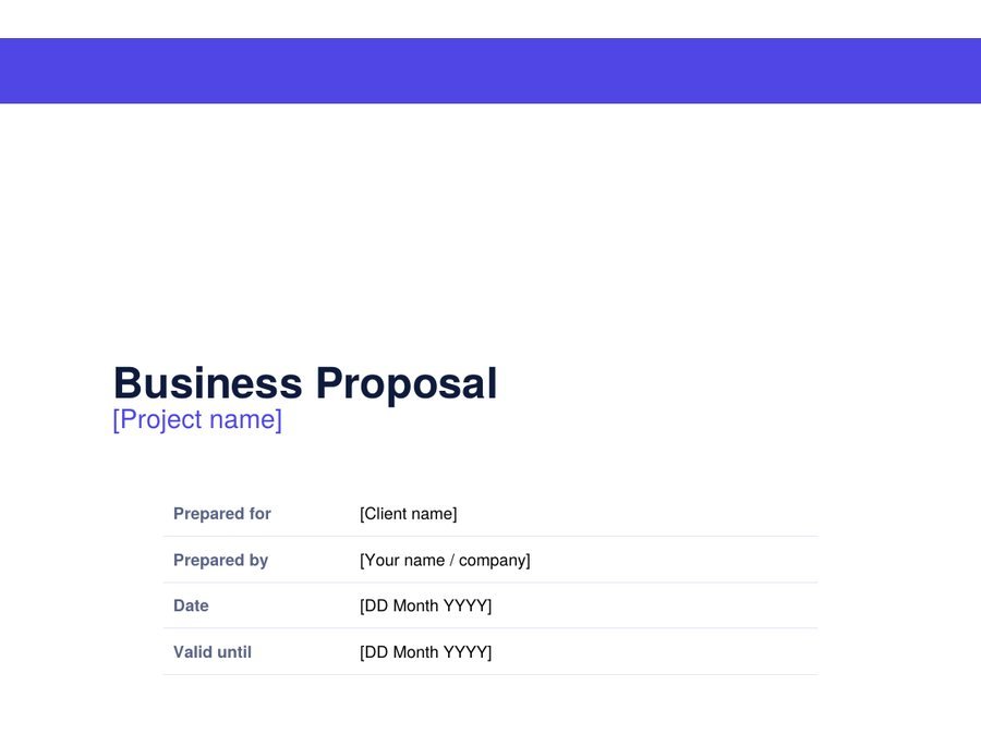 Business Proposal Template template preview